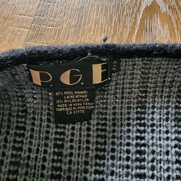 Vintage P.G.E. Mohair Pinstripe Lagenlook Cardigan Vest - Picture 3 of 7